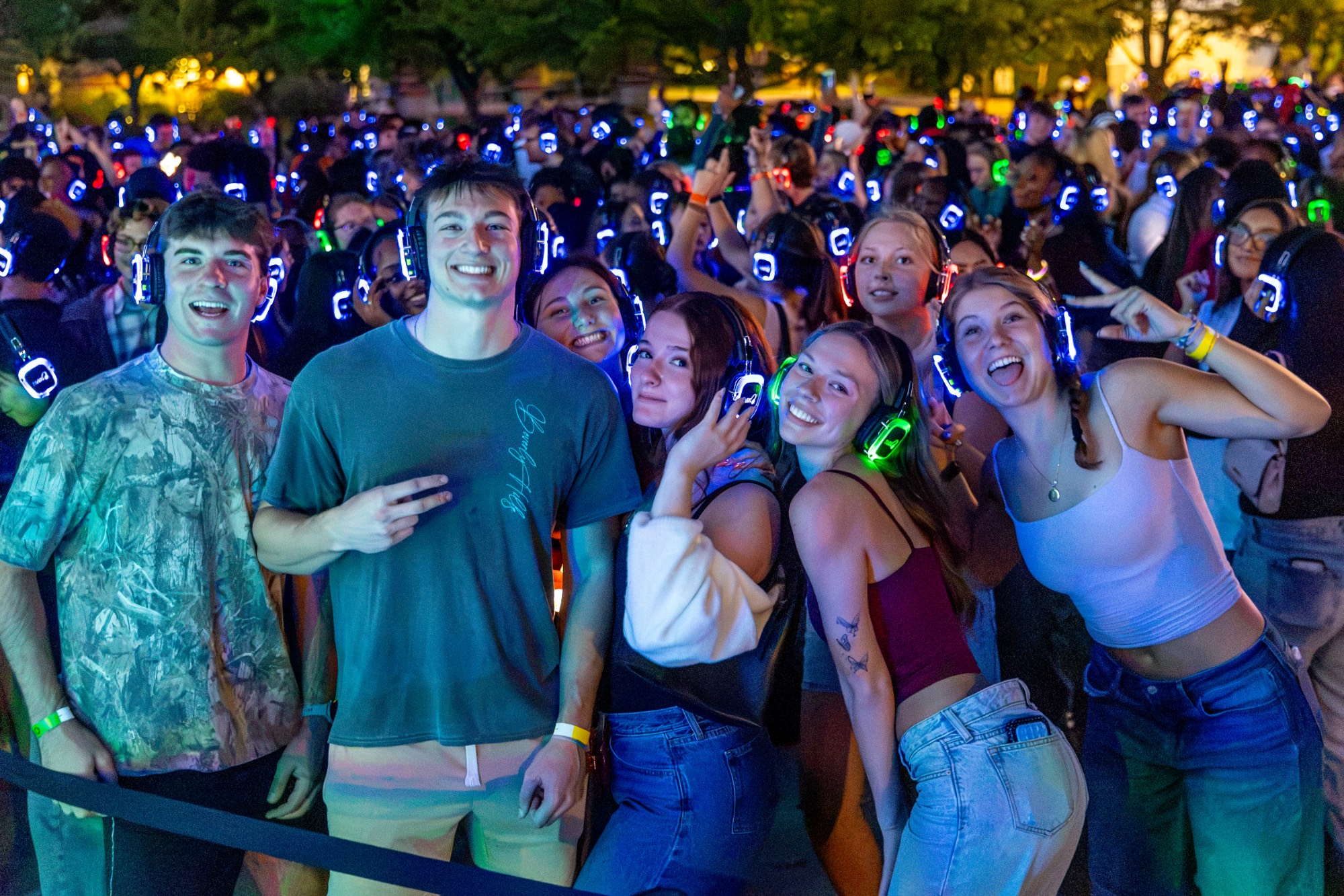 Group of students at the disco
